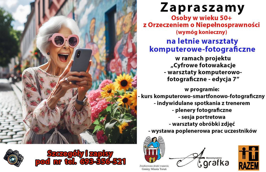 plakat informacyjny o warsztatach